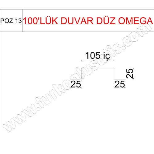 Prefabrik Düz Omega Profili