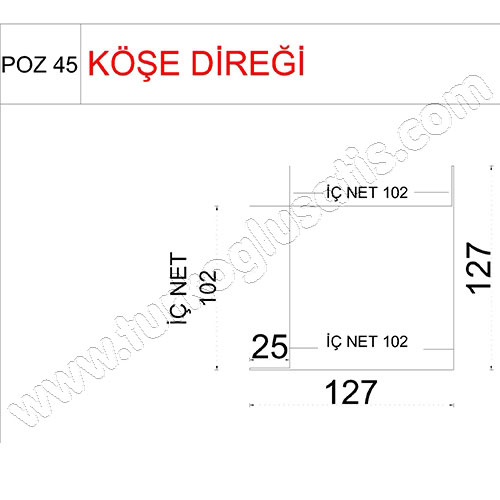 Prefabrik Köşe Direği