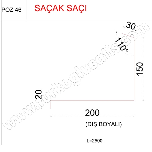 Prefabrik Saçak Kapatma Sacı